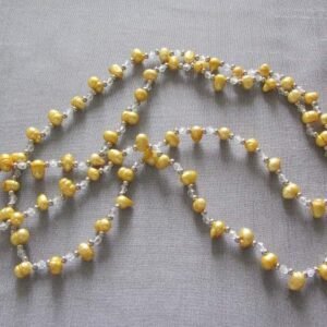 Nuggetparel collier honinggeel