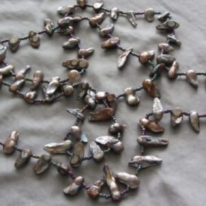 Barokparel collier zilverkleur