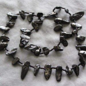 Barokparel armband zwart