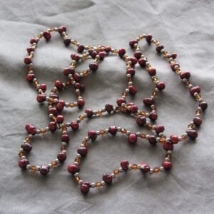 Nuggetparel collier kastanjebruin