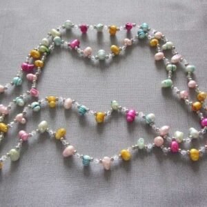 Nuggetparel collier multicolor licht