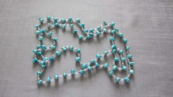 Nuggetparel collier turkoois
